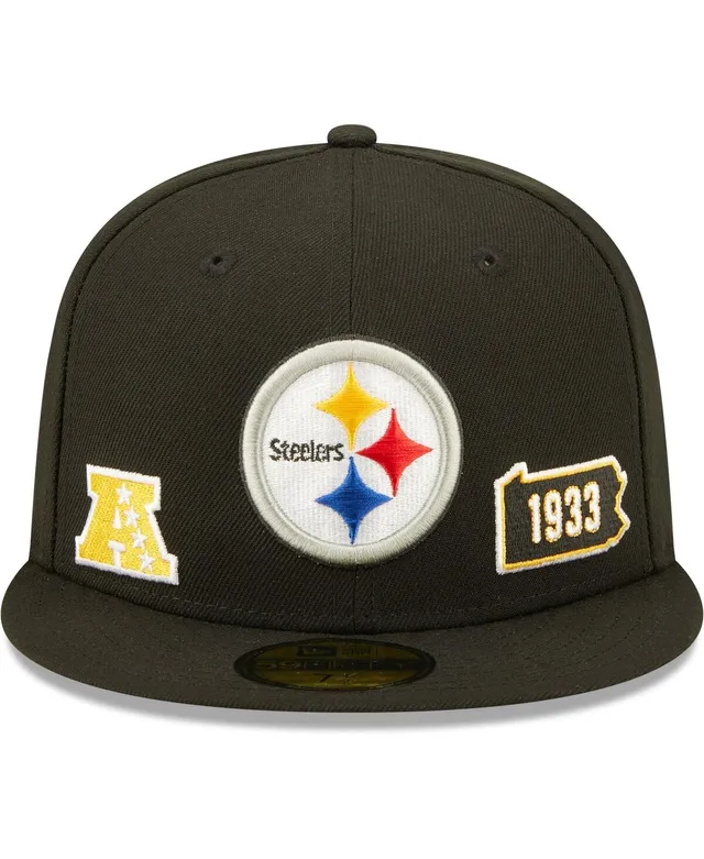 Men's New Era Black Pittsburgh Steelers Identity 59FIFTY Fitted Hat