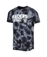 Men's Msx by Michael Strahan Black Las Vegas Raiders Recovery Tie-Dye T-shirt