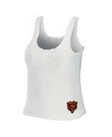 Women's Wear by Erin Andrews Cream Chicago Bears Plus Cozy Scoop Neck Tank Top and Pants Set