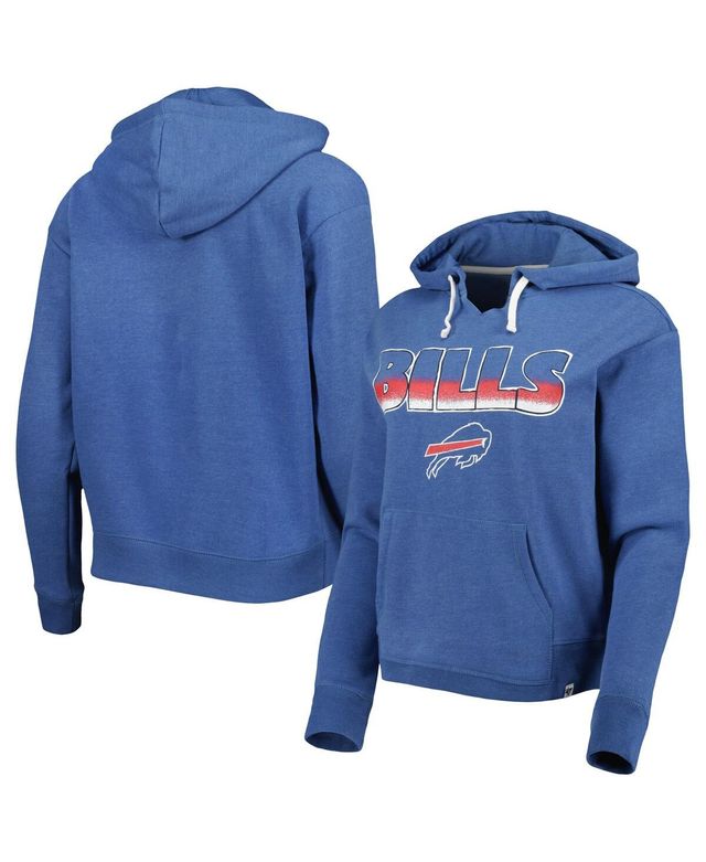 Women's '47 Brand Royal Buffalo Bills Color Rise Kennedy Pullover Hoodie