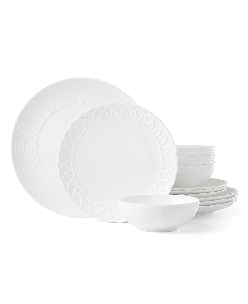 Lenox Wicker Creek 12-Piece Dinnerware Set, Service for 4