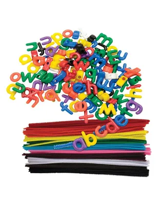 Kaplan Early Learning Lacing Lower Case Letter Beads & Chenille Stems