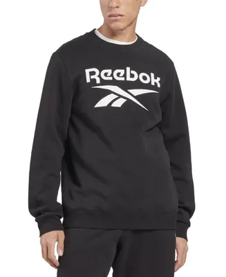 Reebok Men's Identity Fleece Stacked Logo Crew Sweatshirt