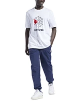 Reebok Men's Classics Vector Logo-Print Track Pants