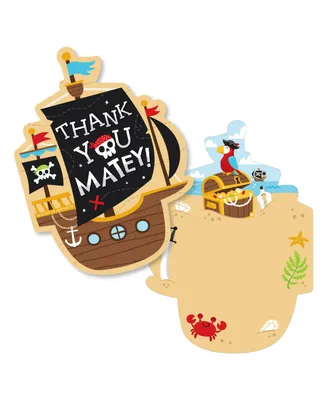 Pirate Ship Adventures Birthday Party Thank You Note Cards with Envelopes 12 Ct - Assorted Pre