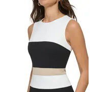 Tommy Hilfiger Petite Sleeveless Colorblocked Dress