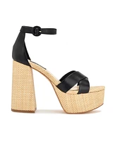 Nine West Women's Willie Block Heel Platform Dress Sandals