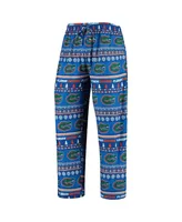 Men's Concepts Sport Royal Florida Gators Ugly Sweater Knit Long Sleeve Top and Pant Set