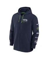 Men's Nike College Navy Seattle Seahawks Surrey Full-Zip Hoodie