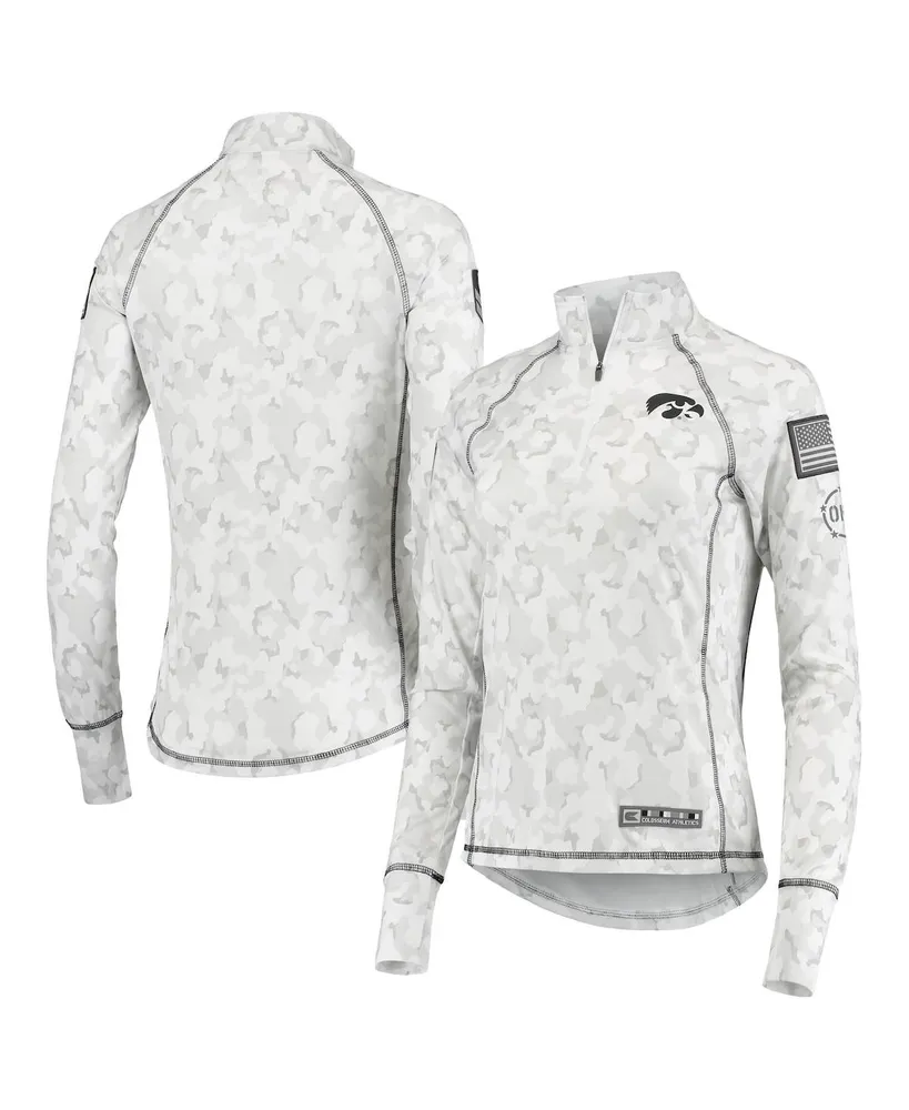 Women's Colosseum White Louisville Cardinals OHT Military Appreciation  Officer Arctic Camo 1/4-Zip Jacket