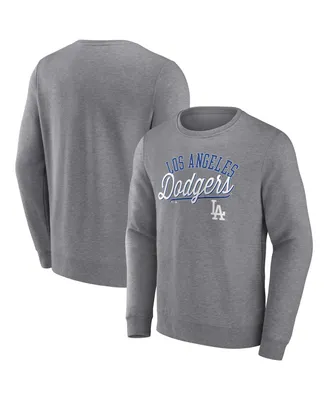 Men's Fanatics Heather Gray Los Angeles Dodgers Simplicity Pullover Sweatshirt