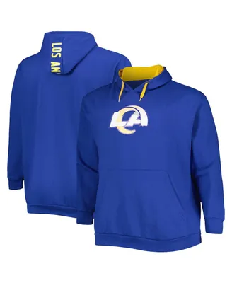 Men's Royal Los Angeles Rams Big and Tall Logo Pullover Hoodie