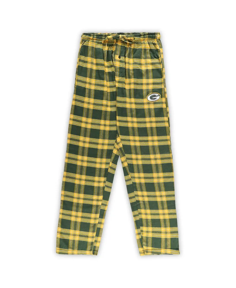 Men's Concepts Sport Green, Black Green Bay Packers Big and Tall Flannel Sleep Set