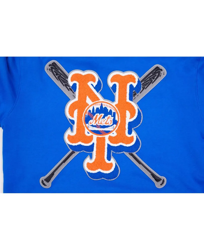 Men's Pro Standard Royal New York Mets Mash Up Logo Pullover Hoodie