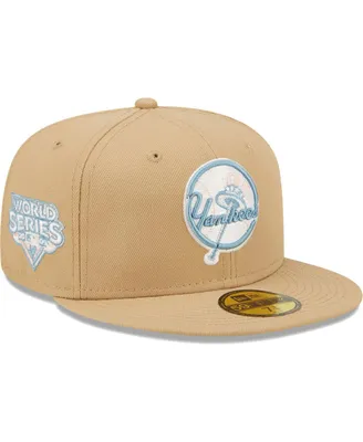 Men's New Era Tan New York Yankees 2009 World Series Sky Blue Undervisor 59FIFTY Fitted Hat