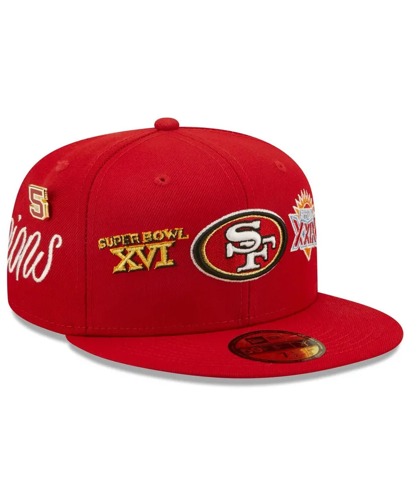 New Era Men's New Era Scarlet San Francisco 49ers Historic Champs 59FIFTY  Fitted Hat