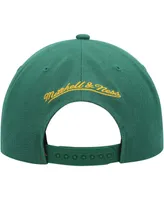 Men's Mitchell & Ness Green Utah Jazz Side Core 2.0 Snapback Hat