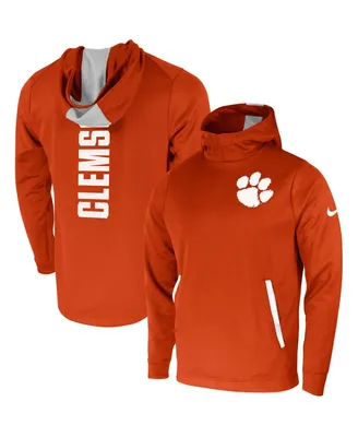 Men's Nike Orange Clemson Tigers 2-Hit Performance Pullover Hoodie