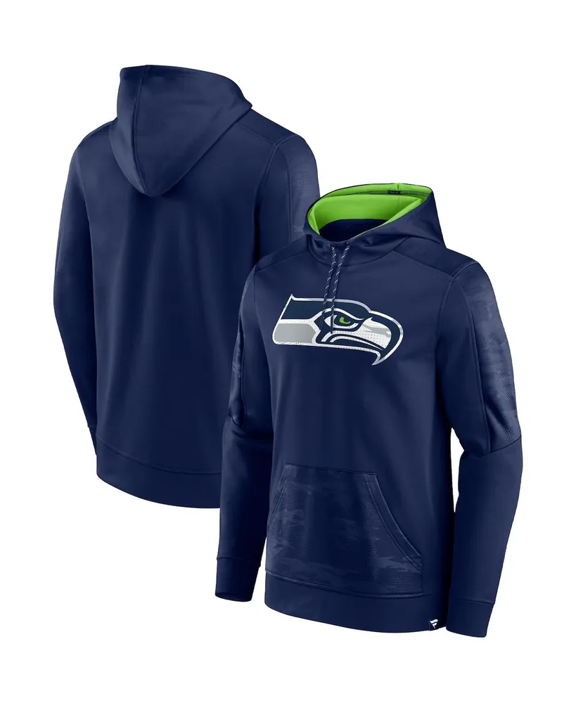 Men's Fanatics College Navy Seattle Seahawks On The Ball Pullover Hoodie