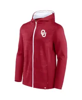 Men's Fanatics Crimson Oklahoma Sooners Ball Carrier Full-Zip Hoodie