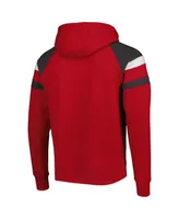 Men's Starter Red Tampa Bay Buccaneers Draft Fleece Raglan Pullover Hoodie