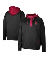 Men's Colosseum Oklahoma Sooners Luge 3.0 Quarter-Zip Hoodie