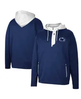 Men's Colosseum Navy Penn State Nittany Lions Luge 3.0 Quarter-Zip Hoodie