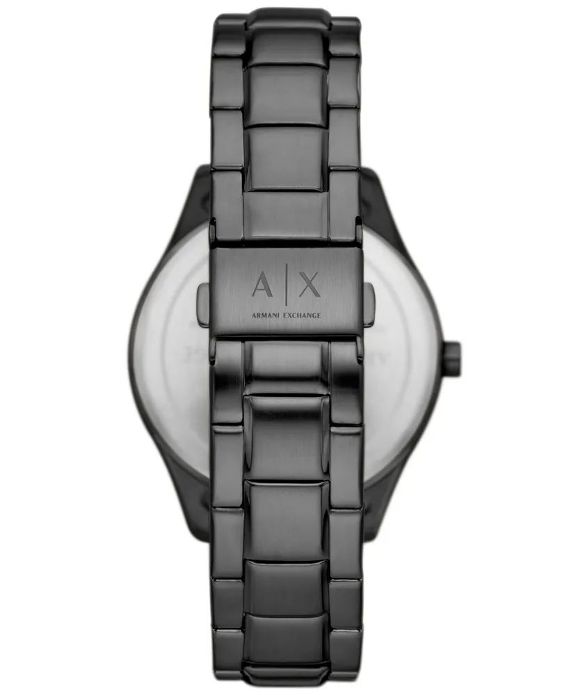 A|X Armani Exchange Men's Multifunction Black Stainless Steel Bracelet Watch, 42mm