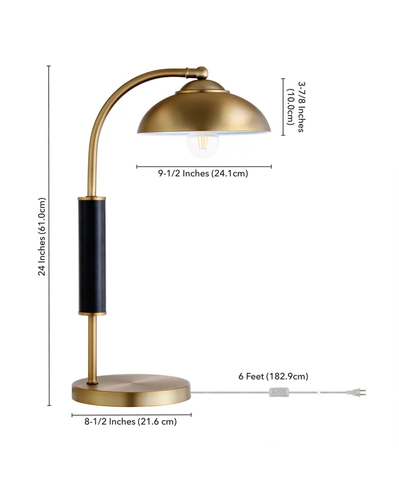 Denton 24" Tall Two-Tone Table Lamp with Metal Shade