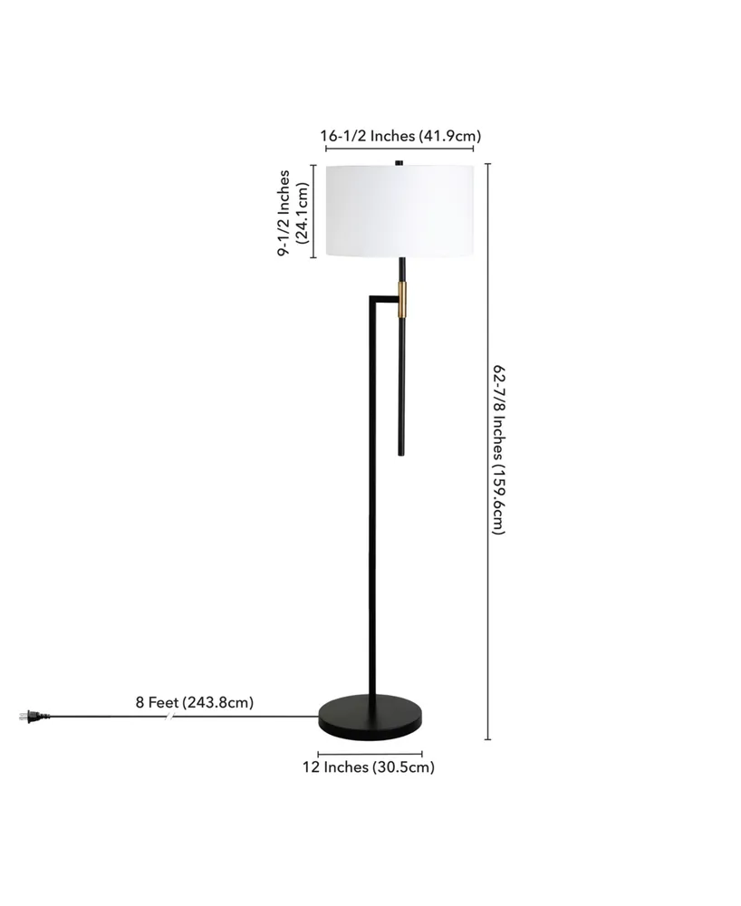 Nico 63" Tall Floor Lamp with Fabric Shade