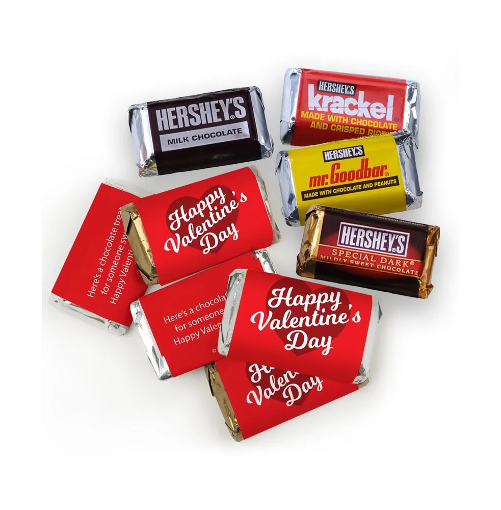 Just Candy 131 pcs Valentine's Day Candy Hershey's Chocolate Mix (1.65 lbs, Approx. 131 Pcs) - Assorted Pre