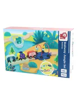 Leo & Friends Wooden Railway Jungle 22-Piece Animal Set