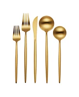 Hampton Forge Skandia Zephyr Satin 45 Piece Flatware Set