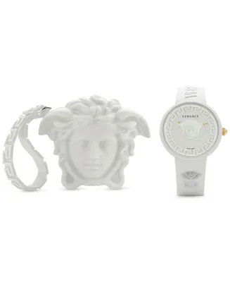 Versace Women's Swiss Medusa Pop White Silicone Strap Watch 39mm