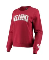 Women's Colosseum Crimson Oklahoma Sooners Campanile Pullover Sweatshirt