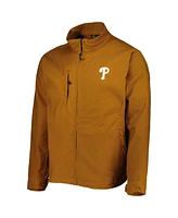 Men's Dunbrooke Tan Philadelphia Phillies Journey Tri-Blend Full-Zip Jacket