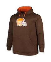 Men's Brown Cleveland Browns Big and Tall Logo Pullover Hoodie