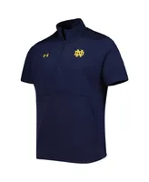 Men's Under Armour Navy Notre Dame Fighting Irish Motivate Half-Zip Jacket