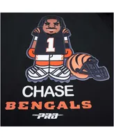 Pro Standard Men's Ja'Marr Chase Black Cincinnati Bengals Player Avatar Graphic T-shirt