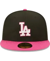 Men's New Era Black, Pink Los Angeles Dodgers 1981 World Series Champions Passion 59FIFTY Fitted Hat