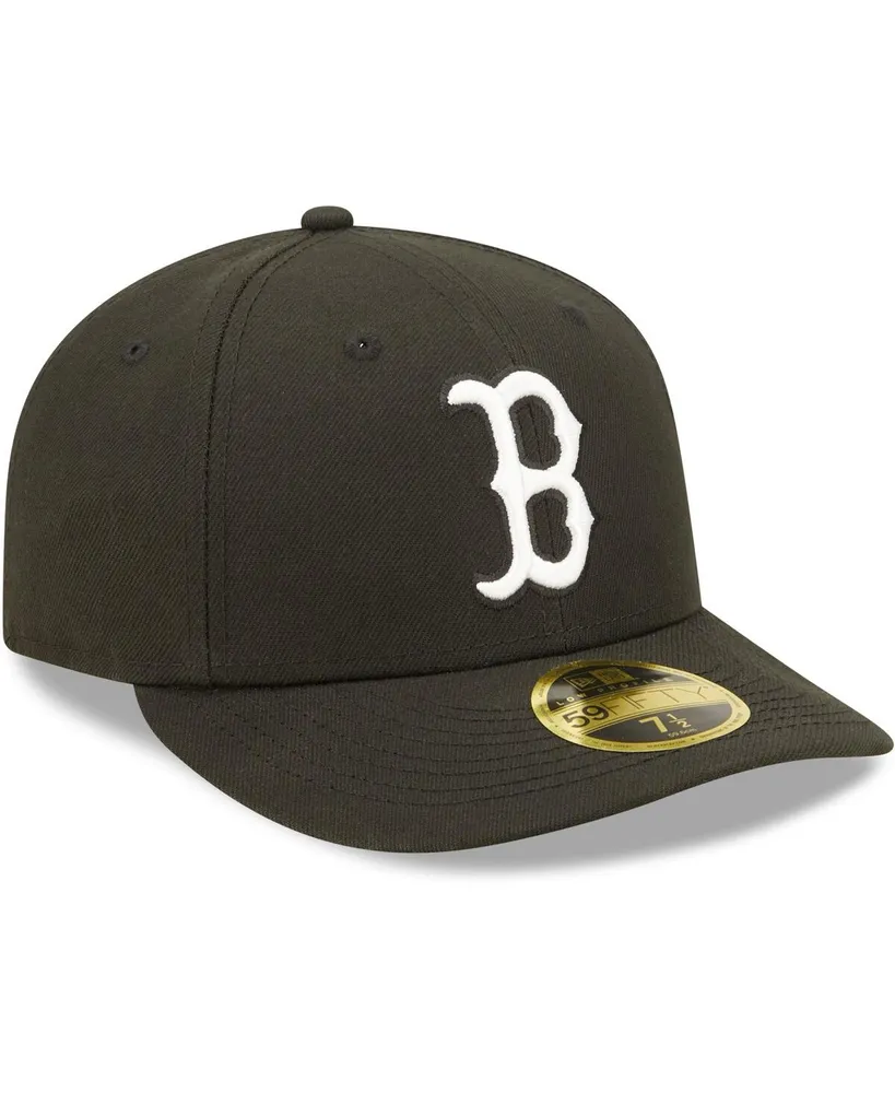 Men's New Era Boston Red Sox Black, White Low Profile 59FIFTY Fitted Hat