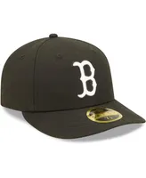 Men's New Era Boston Red Sox Black, White Low Profile 59FIFTY Fitted Hat