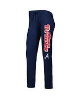 Concepts Sport Women's Navy, Red Atlanta Braves Wordmark Meter Muscle Tank Top and Pants Sleep Set