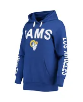 Women's G-iii 4Her by Carl Banks Royal Los Angeles Rams Extra Point Pullover Hoodie