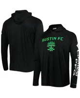 Men's Columbia Black Austin Fc Terminal Tackle Omni-Shade Raglan Pullover Hoodie