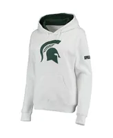 Women's White Michigan State Spartans Big Logo Pullover Sweatshirt