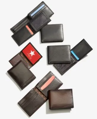 Perry Ellis Mens Leather Wallet Collection