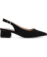 Journee Collection Women's Sylvia Block Heel Slingback Pumps