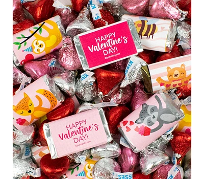 Just Candy 131 pcs Valentine's Day Candy Hershey's Chocolate Mix for Kids (1.65 lbs, Approx. 131 Pcs) - Assorted Pre