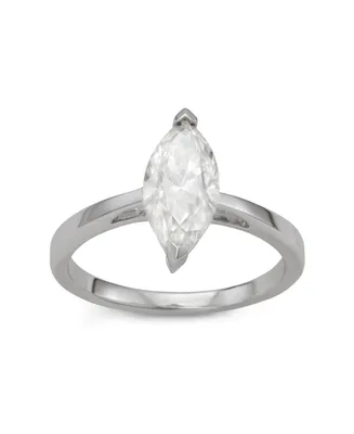 Charles & Colvard Moissanite Marquise Solitaire Ring (1 3/4 ct. t.w. Diamond Equivalent) Sterling Silver